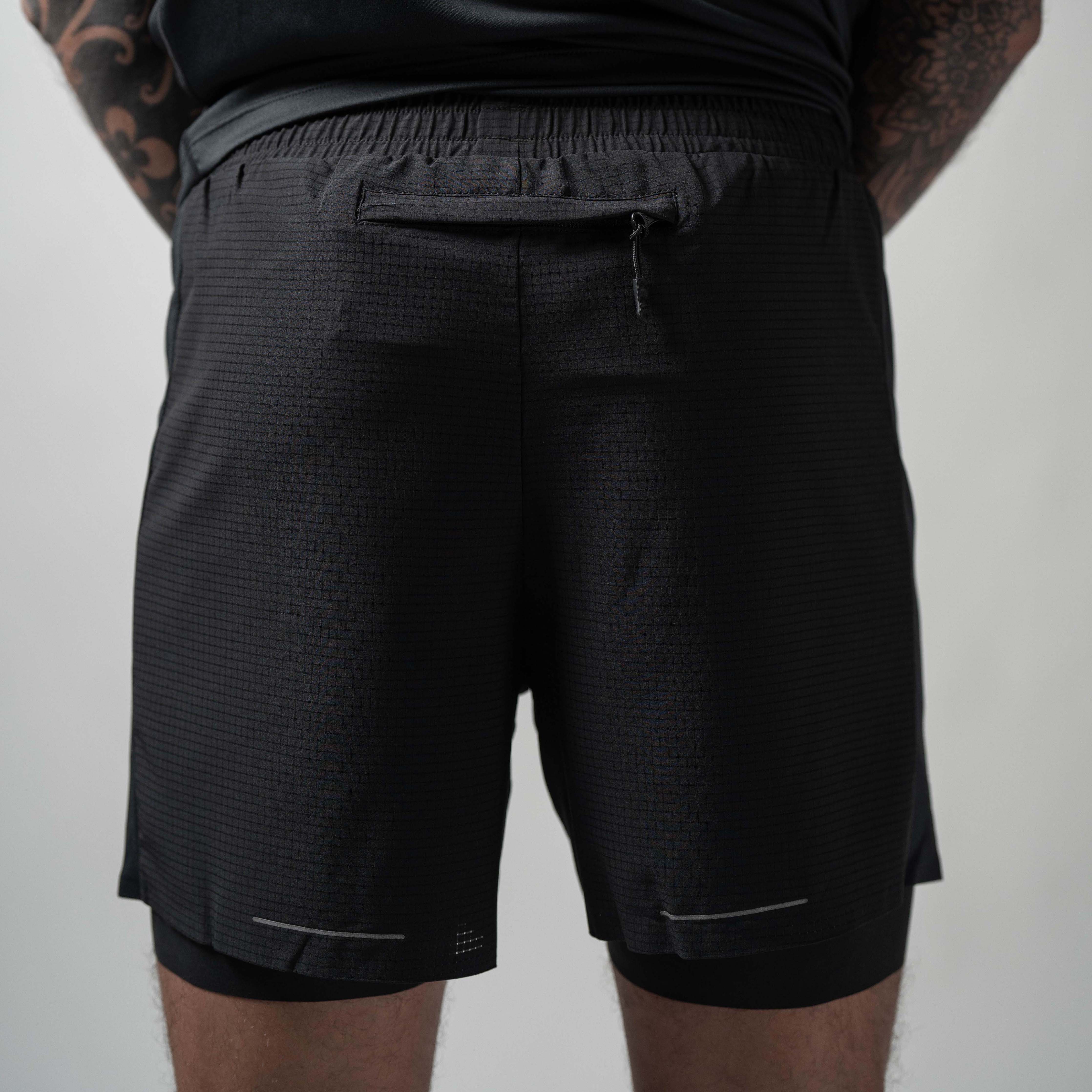 Atlas Collectif Core 2 in 1 Running Shorts - Black